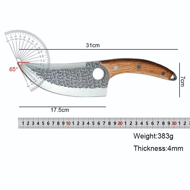 Stainless Steel Kitchen Chef Knife Handmade Meat Cleaver Knife Fruit Vegetable Slicing Cutter