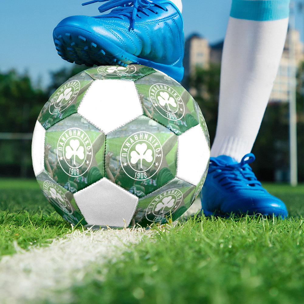Футбольный мяч Panathinaikos FC, размер 5, машинная сшивка, ПВХ, прочный и с высоким отскоком, подходит для всех возрастов, фанатский товар, для матчей и игр на открытом воздухе.
