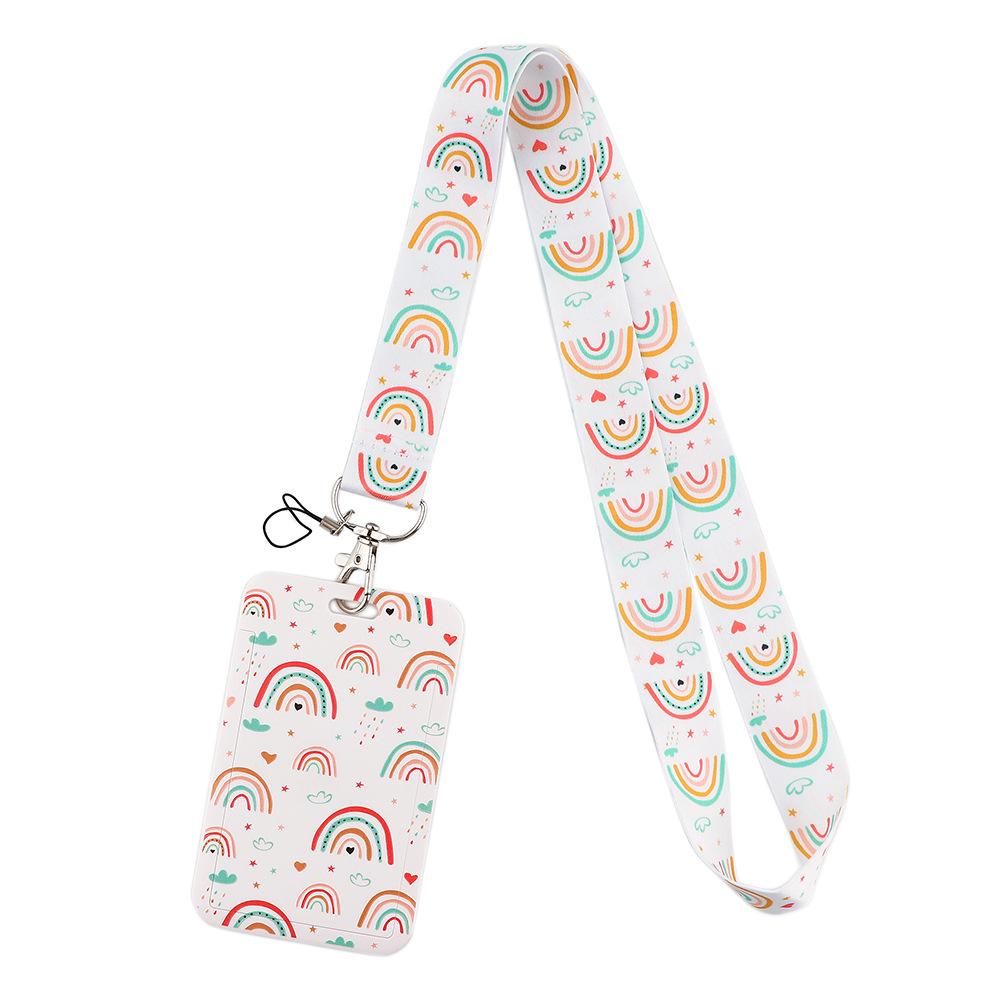 Cartoon Credential Card Holder Bags Doctor Nurse Neck Strap Lanyards Keychain Pass Card Holder Hang Rope Lariat Lanyard Gifts