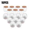 16Pcs Transparent PVC Table Chair Furniture Leg Non Slip Foot Cap Cups Cover Floor Protector S