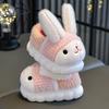 Детские теплые нескользящие хлопковые тапочки с рисунком кролика Fluffys, детские тапочки
