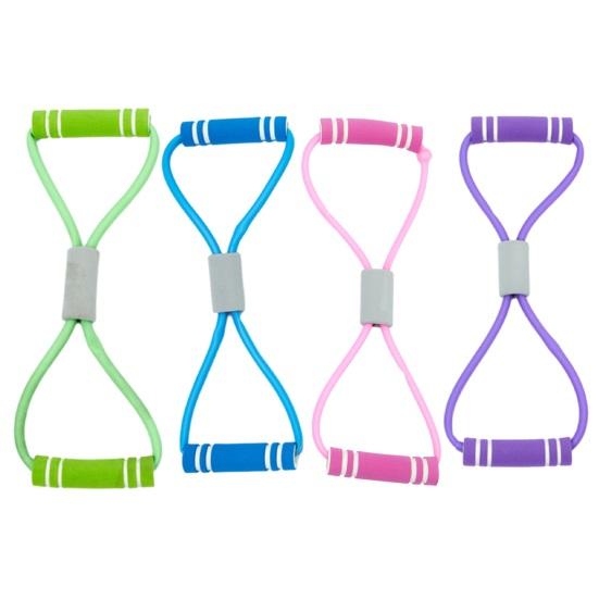 Спортивная лента-эспандер для йоги с ручкой в форме 8, эластичная лента для упражнений, вспомогательный инструмент для тренировки мышц, эспандер для йоги, эспандер для фитнеса в спортзале