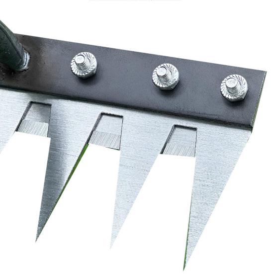 Стальные грабли для прополки, прочные садовые грабли с 5/6/7/8 зубьями, ручной инструмент для рыхления почвы и удаления сорняков