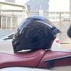 Мотошлем с полным лицом и задним спойлером из АБС-пластика, совместимый с Bluetooth, для мужчин, для езды в любое время года