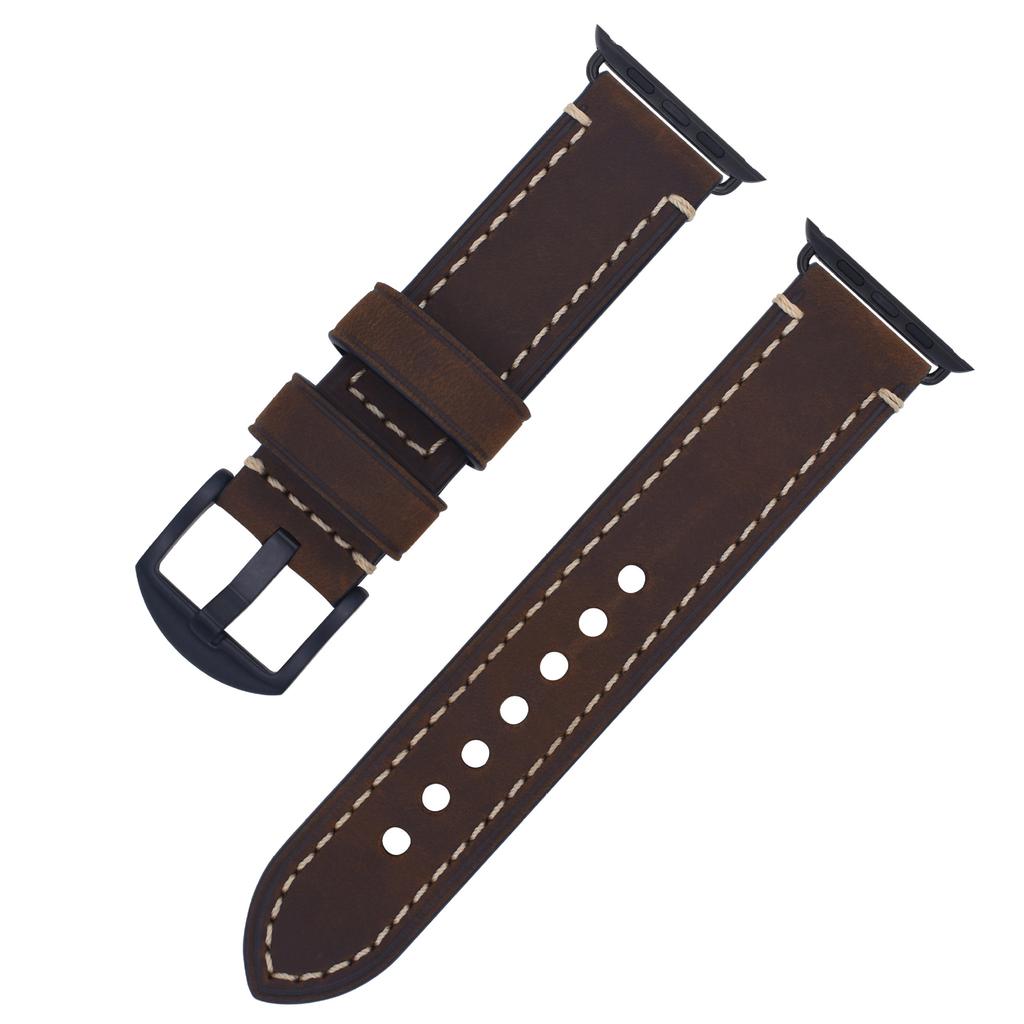 Подходит для Apple S7 Watch Apple Iwatch Ремешок Первый слой Кожа Crazy Horse Пряжка-булавка Watch8 Ремешок для часов