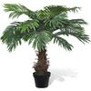 Artificial Plant - vidaXL - Cycas - 80 Cm - 21 Leaves - Pot Included 17.8 Cm