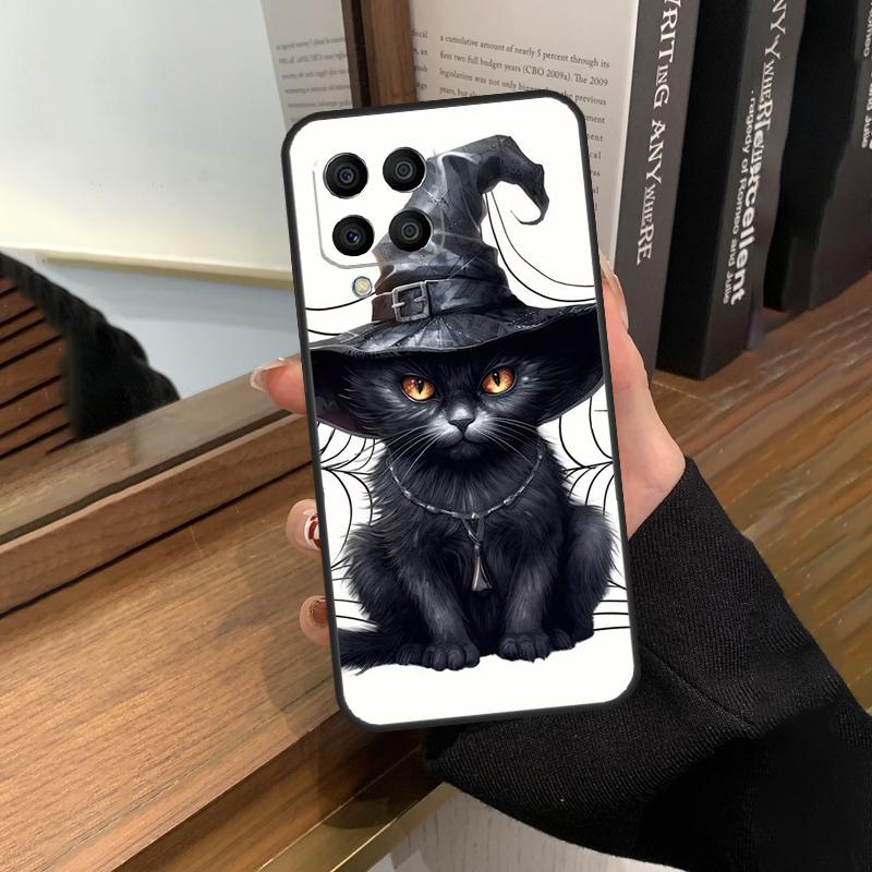 Witch Black Cat Case For Samsung Galaxy M13 M53 M51 M31 M11 M14 M34 M54 M12 M32 M52 M16 M36 M56 M15 M35 M55
