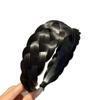 Five-Strand Braid Thick Wide Edge Handmade Fishtail Twist Headband for Women