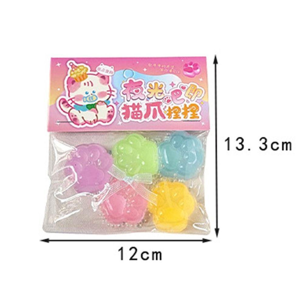 Slow Rebound Luminous Cat Paw Squeeze Toy Silicone Cat Paw PinchToy Children Adult