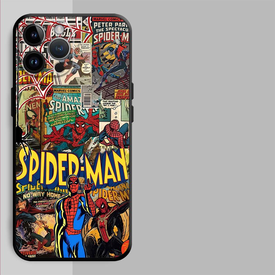 Чехол для телефона Apple iPhone 14 XR XS MAX 17 Pro Max 13 15 Pro 7 8 12 16 11 Air Funda Чехол для телефона Marvel Человек-паук Веном