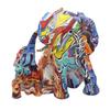 [A1359] - Разноцветная фигурка из смолы «Слон и его маленькие граффити» - 20x18x18 см