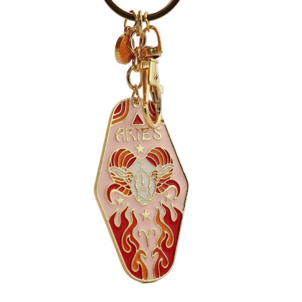 Taurus 12 Constellation Keychain Lion Car Keyring Creative Constellation Metal Pendant Kids Girls