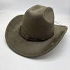 Knot Pattern Wool Felt Bowler Hat With Wide Brim For Retro Fashion Enthusiasts