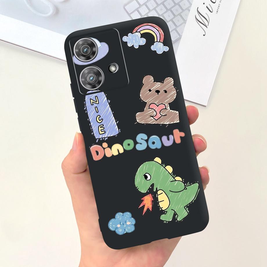For Motorola Moto Edge 40 Neo 5G Case Cool Style Soft Silicone Rubber Anti-knock Phone Cover Cartoon Pattern Fundas Edge40 Neo