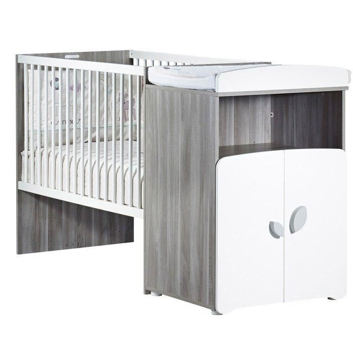 Комбинированная кровать - 120x60 см - Трансформируется в 90x190 см - Babyprice Leaf - Серое дерево