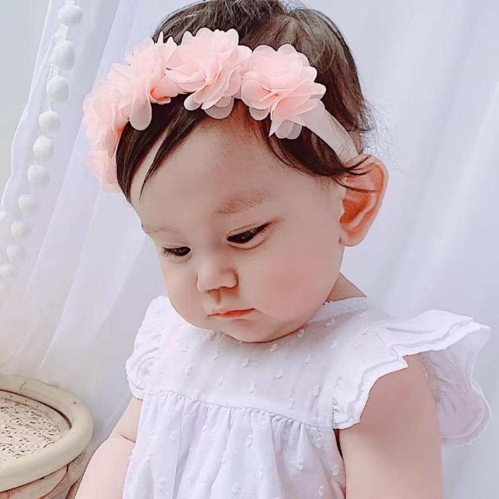 Elastic Headband Chiffon Flower Hair Band New Baby Headband for Kids Children Newborn Toddler