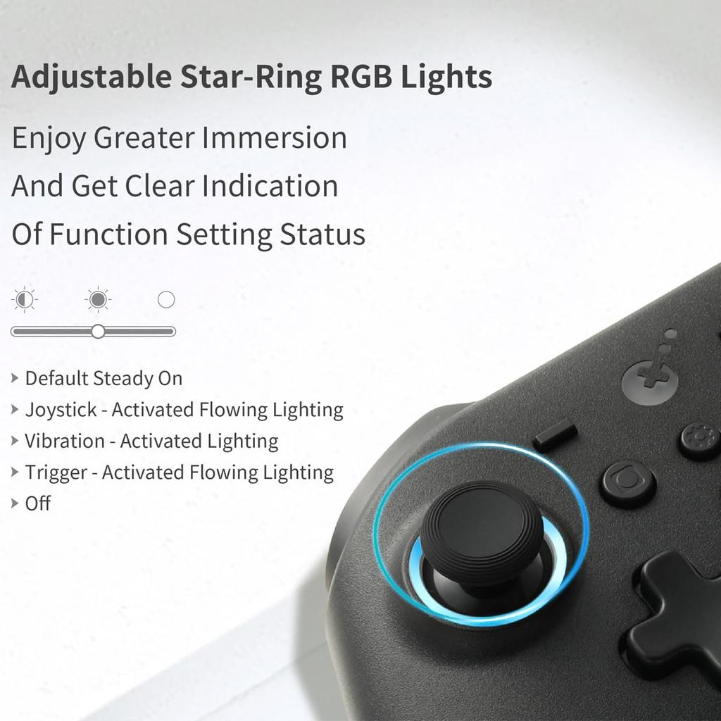 GuliKit KK3 PRO Wireless Compatible with and Hall Effect Sensor and Rear Paddle Buttons Controller, Black, PC, Switch, Android, iOS, Sticks, 6-Axis