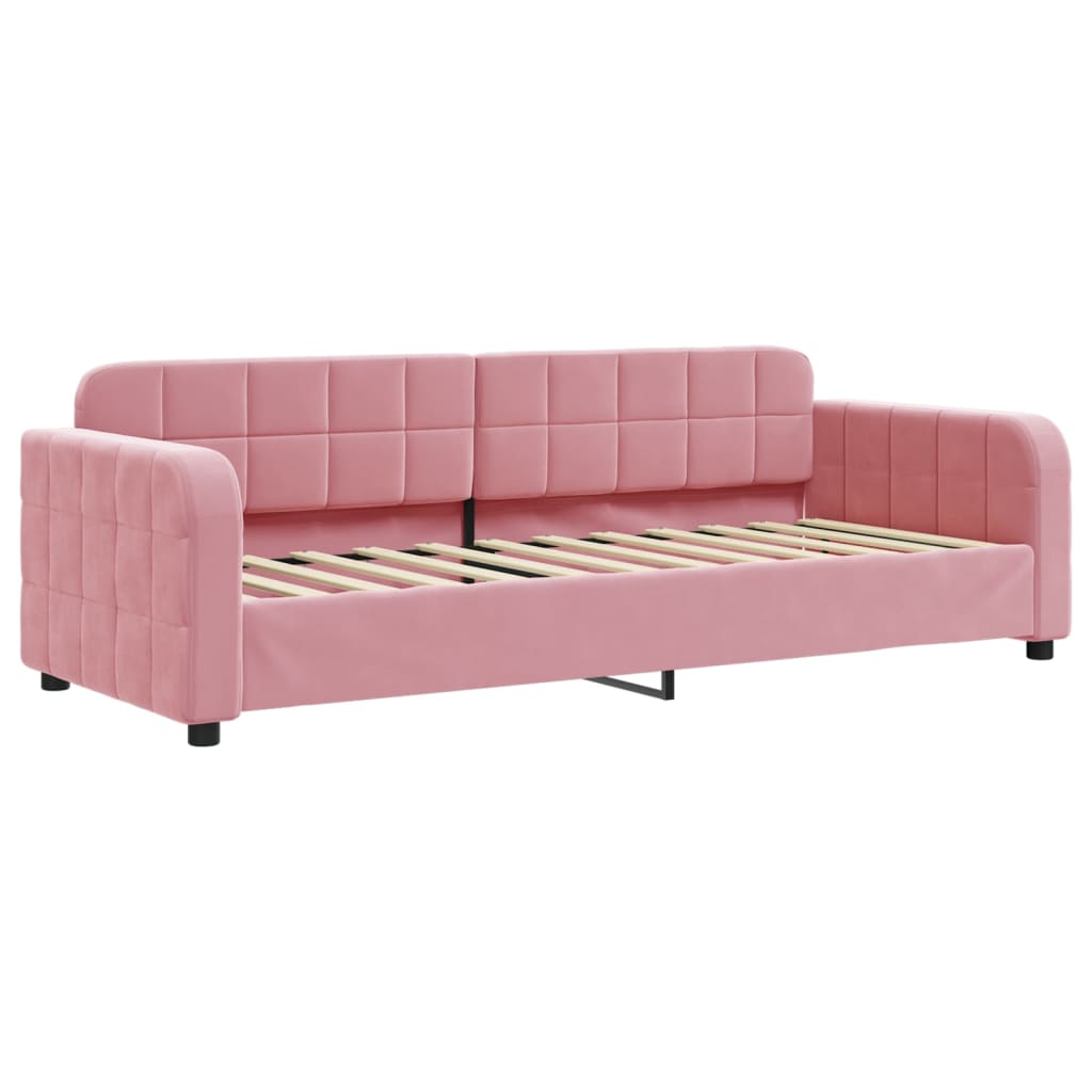 Pull out Daybed Pink 80x200 cm Velvet