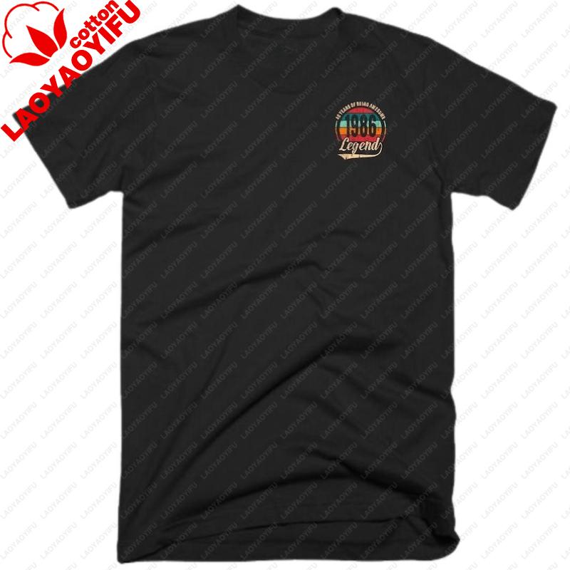 40th Birthday Graphic T Shirt Small 40 Years Of Being Awesome Legend Born In 1986 Funny Joke Fans Gift Streetwear Unisex Tee Top