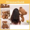 Bear Delightful Claire Large Plush Toy Deep Brown Teddy Bear For Bliss Snuggling
