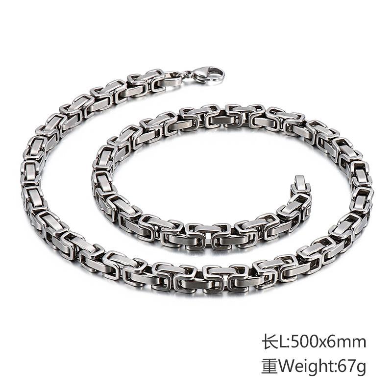 Trendy Back Chain Necklace, Personalized Domineering Men'S Imperial Chain Hip-Hop Jewelry Accessories