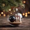 Yousheng Funny 3D Sports Ball Christmas Tree Ornaments Micro Scene Sports Holiday Ornament Clear Ball Hanging Decoration Keepsake Gift for Athletes