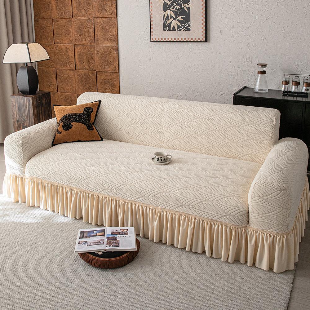 Skirt Edge Sofa Cover All inclusive All-purpose Cover New Autumn and Winter Style All Season Universal Anti Cat Scratch Elastic Protective Cover