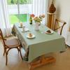 Thick Cotton Linen American Country Farmhouse Style Rectangular Tablecloth