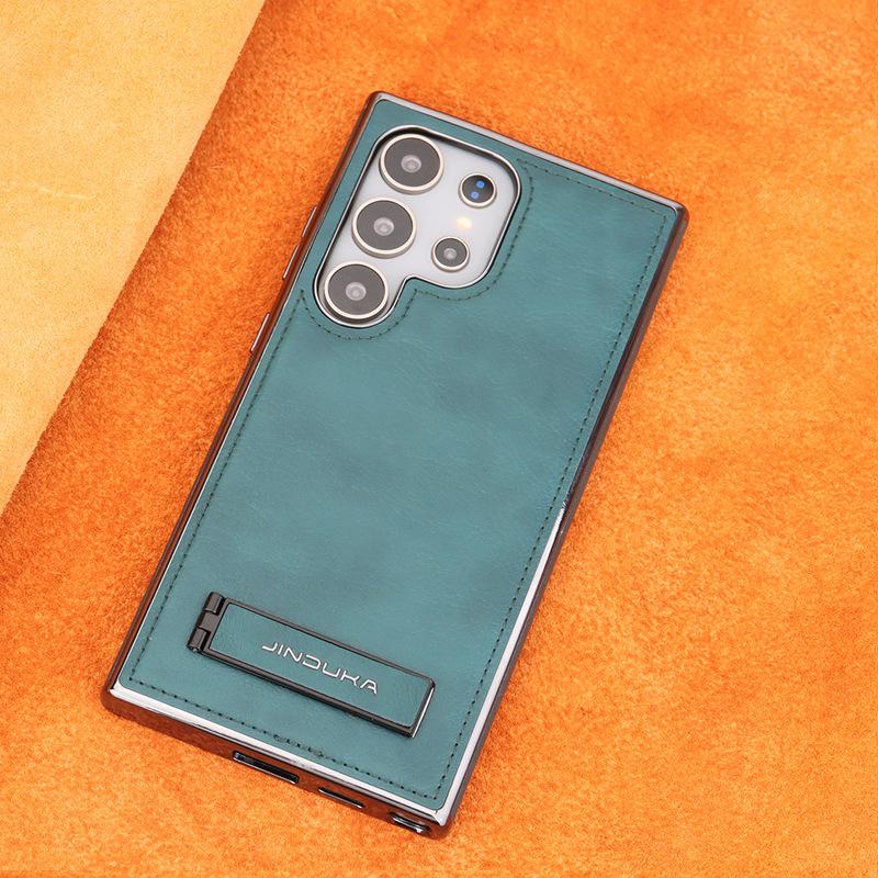 Подходит для чехла мобильного телефона Samsung S24Ultra, высококачественная подставка, бизнес-чехол из кожи Galaxy24, противоударный, всесторонне защищающий 23plus.