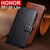 Anti-Knock Wallet Leather Soft Phone Case Cover for HUAWEI HONOR 50 Lite / 50 / 50Lite Men's Magnetic Flip Cases