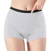 LAQREE Sanitary Shorts, Boxer Style (JP, Alphabet, Size S, Standard, Gray) with Wings. "Period Panties Designed for Japanese Body Shapes." For Heavy F