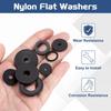 uxcell 155pcs M3 Nylon Flat Washers, 3mm Inner Diameter, 8mm Outer Diameter, 1mm Thick, Plastic Spacers for Screws, Bolts, Garden Faucets, Plumbing Re
