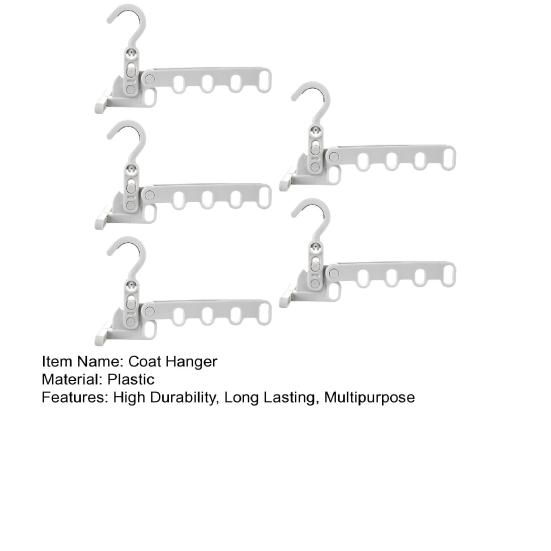 5 шт. складных вешалок для одежды Высокая прочность Сильная несущая способность Нелегко деформируется Портативный