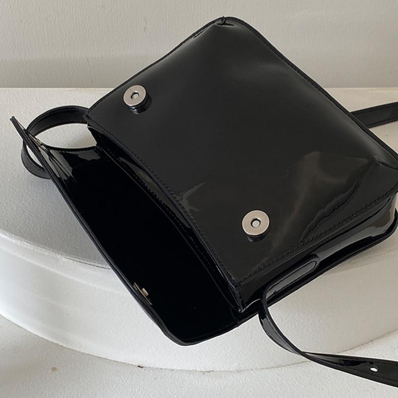 Luxury Patent Leather Women's Bag Fashion Underarm Bag Designer Small Square Crossbody Bag Casual Ladies Handbag Purse KTY