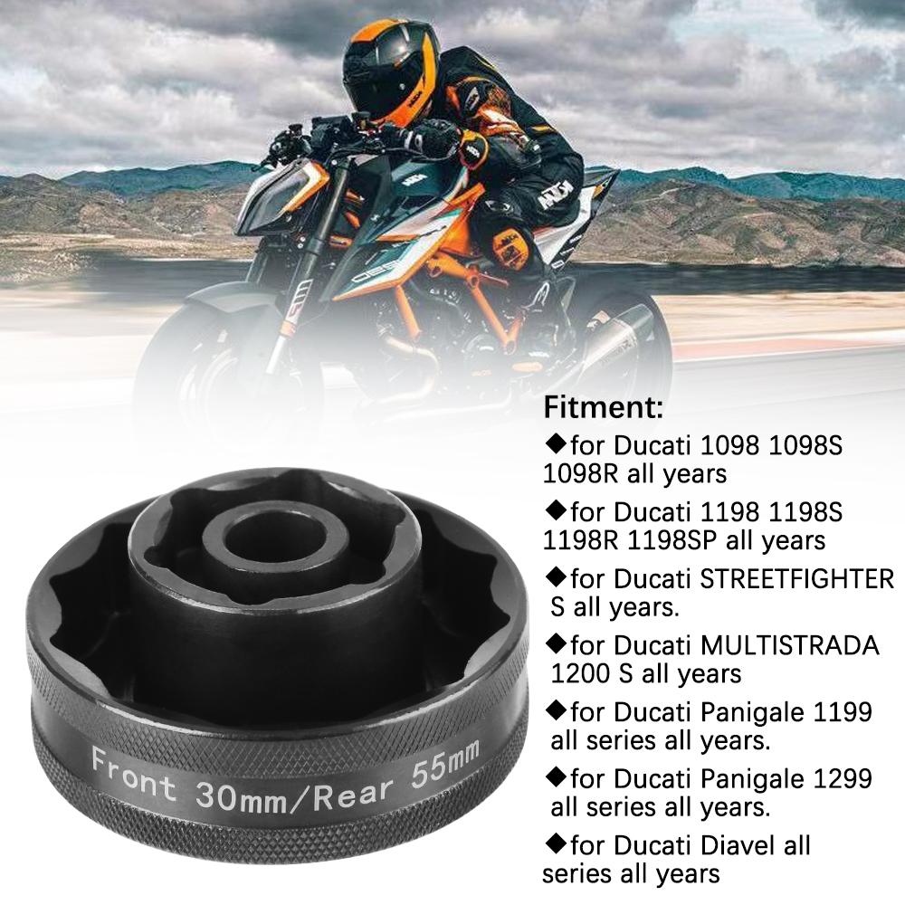 For Ducati 1098 1198 1198S 1200S 1299 3/8 Inch Drive 30mm 50mm Hexagon Socket Motorcycle Wheel Nut Socket Tool Nut Removal Kit