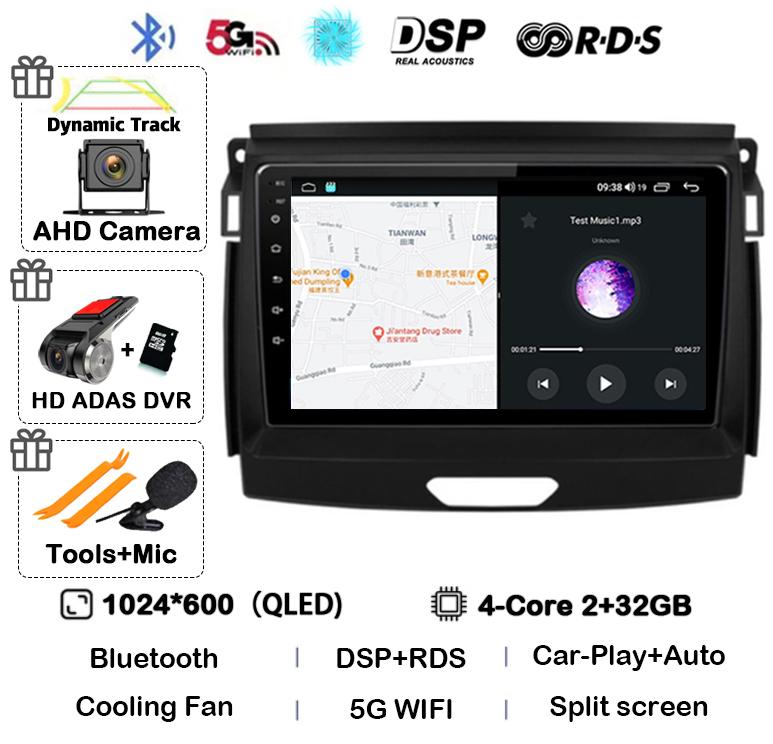 Android 14 Carplay Авто Радио Стерео Для Ford Ranger 2015 2016 2017 2018 2019 2020 GPS Мультимедиа Авторадио Плеер Головное Устройство