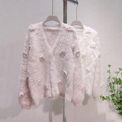 Пальто для женщин V-образный вырез трикотажный кардиган флис повседневные поддельные топы куртка пальто