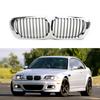 Chrome Silver Car Front Bumper Kidney Grilles Grill For BMW 3 Series 1999-2002 E46 M3 323 I/is 325Ci 328 i/is/Ci 330Ci 2