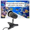 Turtle Fish Tank Reptile Heating Light Holder 360 Degree Rotation E27 Lamp Socket Holder UVA+UVB Clip-on Bulb Cover with Switch
