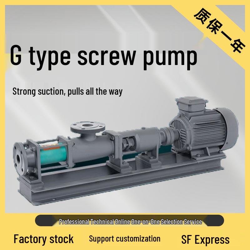 G-Type 20-1 Stainless Steel Screw Pump: Dosing, Sludge, and Sanitary Grade Filter Press Feed Pump.
