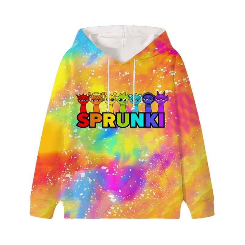Sprunki Incredibox Hoodie Cartoon Game Children's Cute Children Autumn Sweatshirt Manga Clothes Kid Girl Boy Top Hoody Hoodies