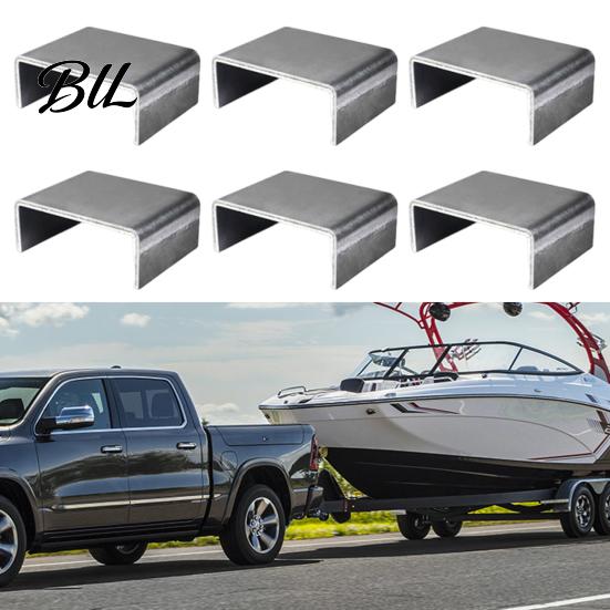 Utility Trailer Railing Mount 6Pcs Heavy Duty Steel Weld on Stake Pockets for And Truck Bed, Fits Standard Bed Modification Hardware 2x4 Stakes, Cargo