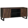 TV Unit Walnut Finish 105 X 33 X 46 Cm Engineered Wood
