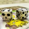 White Skull Bone Dice Six Sided Skeleton Dice Club Pub Party Game Toy Resin Dice For Children Adults