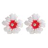 Exaggerated Multi-Color Handmade Flower Oil Drip Earrings for Women