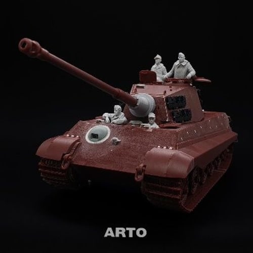 ARPO Productions 1/35 Scale Resin Kit of the 501st Heavy Tank Battalion Tiger II Radio Operator and Driver, Torso Figure (ARP35025)