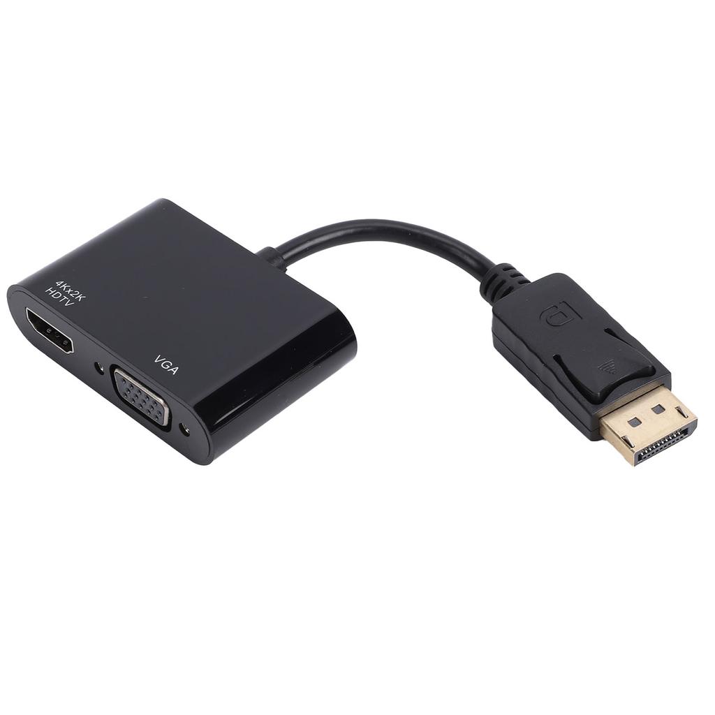 Адаптер DisplayPort на HD Multimedia Interface VGA 2-в-1 Конвертер-хаб DisplayPort на VGA Черный