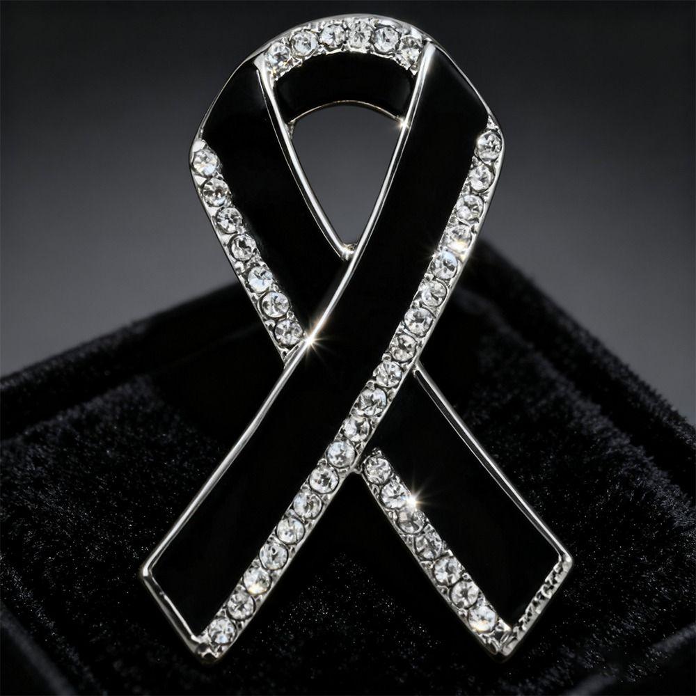 Black Memorial Black Badge Souvenir Memorial Pin Black Ribbon Brooch Pin For Funerals and Mourning