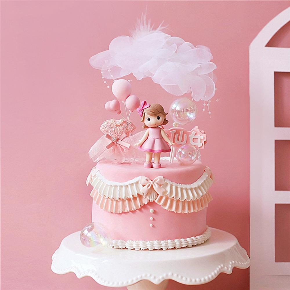 Little Princess Birthday Party Supplies Cake Topper Cake Decorating Tools Miniatures Figurine