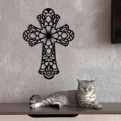 Креативные декоративные настенные украшения из металла - современные модные подвесные украшения. Красивые винтажные подвесные кресты для декора стен